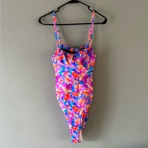 NWT for love & lemons Floral One-Piece Swimsuit in Multicolor